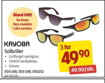 Jula KAYOBA Solbriller tilbud