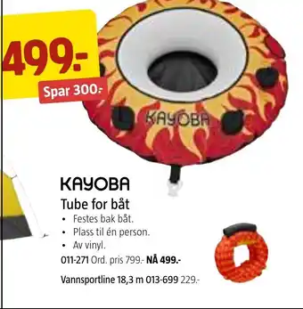Jula KAYOBA Tube for båt tilbud