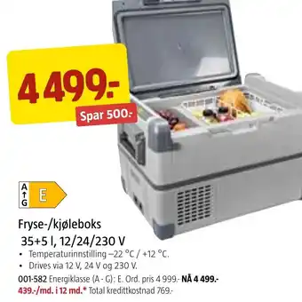 Jula Fryse-/kjøleboks 35+5 l, 12/ 24/ 230 V tilbud