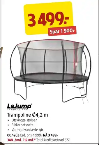 Jula LeJump Trampoline Ø4,2 m tilbud