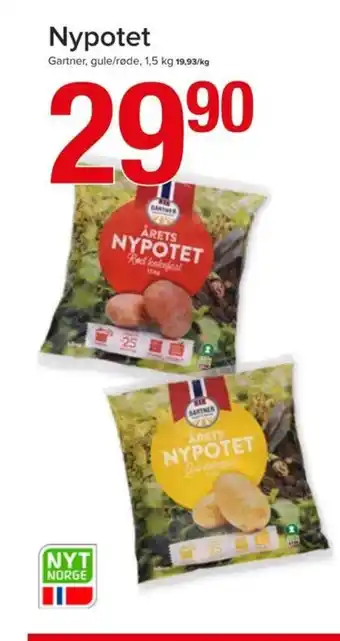 Spar Nypotet Gartner, gule/røde, 1,5 kg tilbud