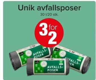 Spar Unik avfallsposer tilbud