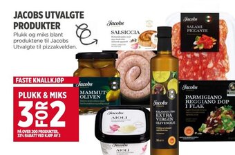 Meny JACOBS UTVALGTE PRODUKTER tilbud