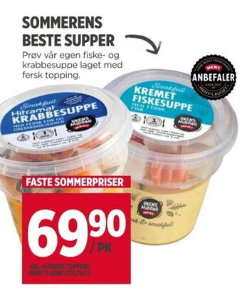 Meny SOMMERENS BESTE SUPPER tilbud