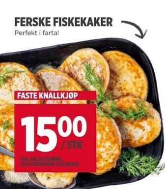 Meny FERSKE FISKEKAKER tilbud