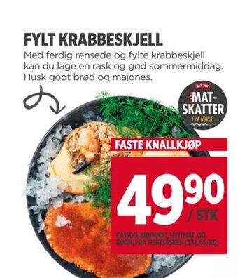 Meny FYLT KRABBESKJELL tilbud