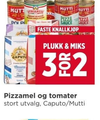 Meny Pizzamel og tomater tilbud