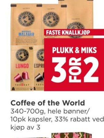 Meny Coffee of the World tilbud
