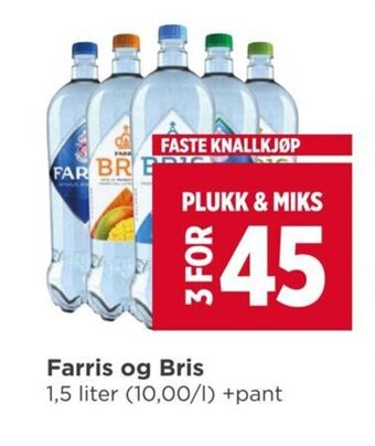 Meny Farris og Bris tilbud