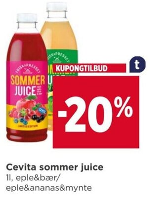 Meny Cevita sommer juice tilbud