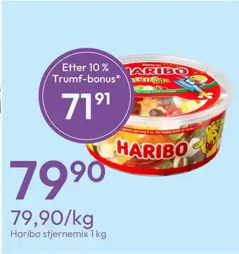 Gigaboks Haribo stjernemix 1 kg tilbud