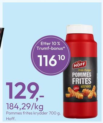 Gigaboks Pommes frites krydder 700 g tilbud