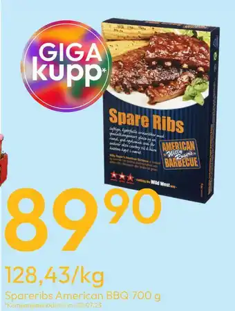 Gigaboks Spareribs american bbq 700 g tilbud