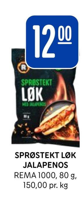 Rema 1000 Sprøstekt løk jalapenos tilbud