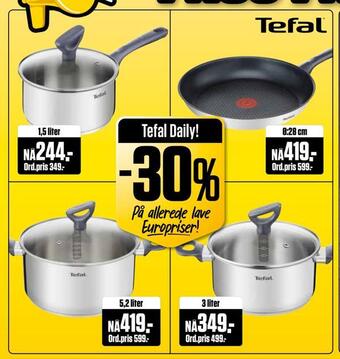 Europris Tefal daily! tilbud