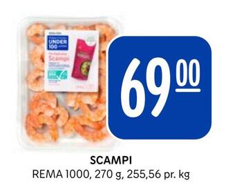 Rema 1000 Scampi tilbud