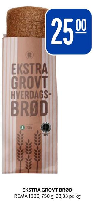 Rema 1000 Ekstra grovt brød tilbud