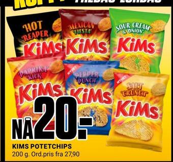 Europris Kims potetchips tilbud