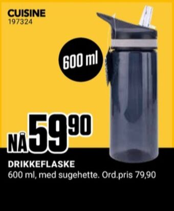 Europris Cuisine drikkeflaske tilbud