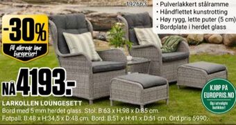 Europris Ukjent loungesett tilbud