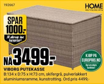 Europris Home putekasse tilbud