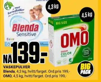 Europris Blenda vaskepulver tilbud
