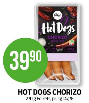 Kiwi Hot dogs chorizo tilbud
