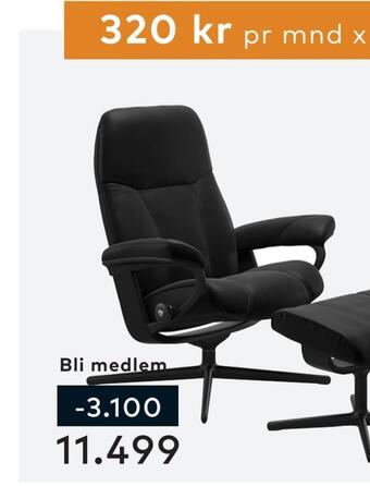 Skeidar Stressless® consul lenestol tilbud