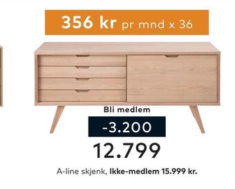 Skeidar A-line skjenk tilbud