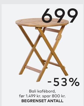 Skeidar Bali kafébord tilbud
