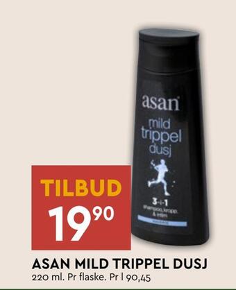 Coop Mega Asan mild trippel dusj tilbud