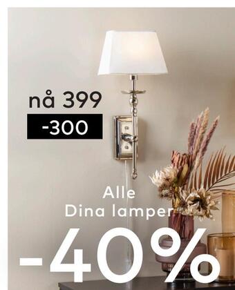 Skeidar Dina vegglampe tilbud