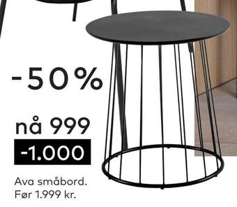Skeidar Ava småbord tilbud