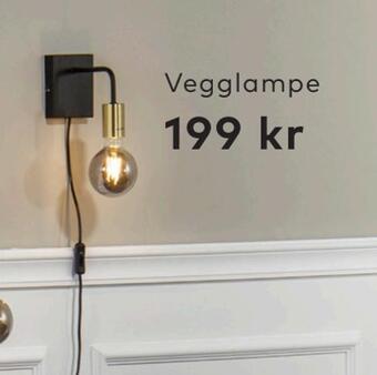 Skeidar Vegglampe tilbud