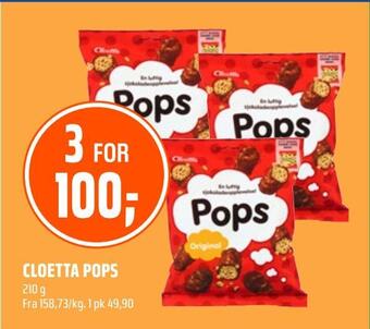 Coop Obs Cloetta pops tilbud