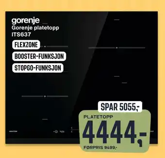 Skousen Gorenje platetopp its637 tilbud