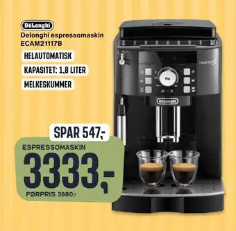 Skousen Delonghi espressomaskin ecam21117b tilbud