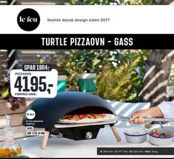 Turtle pizzaovn - gass
