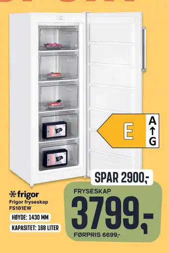 Skousen Frigor fryseskap fs181ew tilbud