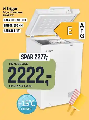 Skousen Frigor fryseboks sb99ew tilbud