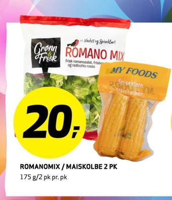Bunnpris Romanomix / maiskolbe 2 pk tilbud