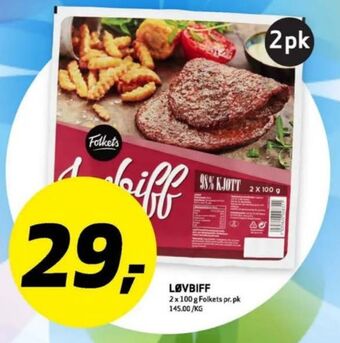 Bunnpris Folkets biff tilbud