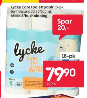 Rusta Lycke care toalettpapir tilbud