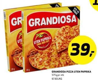 Bunnpris Grandiosa pizza tilbud