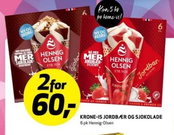 Bunnpris Hennig-olsen isvafler tilbud