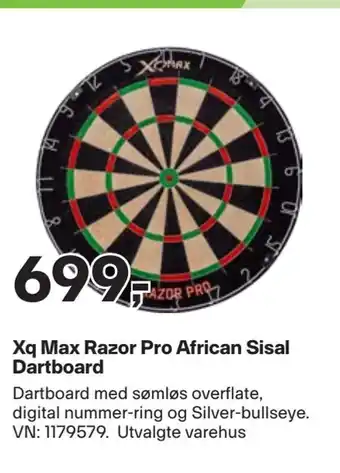 Xq max razor pro african sisal dartboard