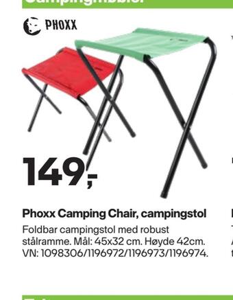 XXL Sport Phoxx camping chair, campingstol tilbud