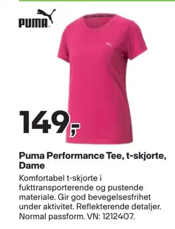 XXL Sport Puma performance tee, t-skjorte, dame tilbud