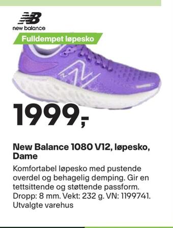 XXL Sport New balance 1080 v12, løpesko, dame tilbud