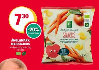 Coop Extra Änglamark maissnacks tilbud